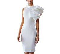 Vestido de cóctel para mujer, sexy, estilo vintage, sin mangas, elegante, elegante, elegante, informal, de color liso, ajustado, cómodo, ajustado, temperamento, versátil, vestido para fiesta, banquete