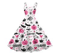 Vestido de cóctel para mujer, vestido de fiesta de cóctel, manga casquillo, estilo retro de los años 50, estilo rockabilly, chic y elegante, 4-Rosa, M