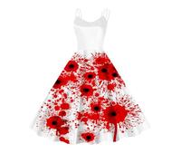 Vestido de cóctel para mujer, vestido de fiesta de cóctel, manga casquillo, estilo retro de los años 50, estilo rockabilly, chic y elegante, 2-vino, S