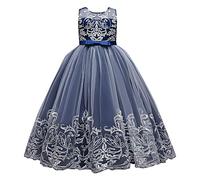 Vestido de cóctel para niña, vestidos de niño, niña, cumpleaños, elegante, vestido de ceremonia de encaje plisado, traje de noche en Tullerobe fluido, ropa para festival de dama de honor