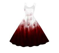 Vestido de cóctel vintage de los años 50 y 1950 para mujer, vestido de cóctel acampanado para invitadas de boda, bohemio, verano, vintage, cóctel, bohemio, elegante, manga casquillo, D-vino, S