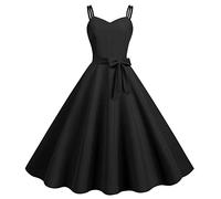 Vestido de cóctel Vintage para Mujer, sin Mangas, Lunares de los años 50, Estilo Retro, Rockabilly, Swing, Falda Plisada, Fiesta, Fiesta Vestidos de 1950 Vintage Retro Cóctel Rockabilly