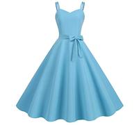 Vestido de cóctel Vintage para Mujer, sin Mangas, Lunares de los años 50, Estilo Retro, Rockabilly, Swing, Falda Plisada, Fiesta, Fiesta Vestidos de 1950 Vintage Retro Cóctel Rockabilly