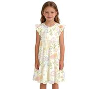 Vestido De Conejito De Pascua para NiñAs,Vestido De Pascua para NiñAs Manga Acampanada Holgado Informal para Fiestas Iglesias Celebraciones Estampado Floral TúNica para NiñOs PequeñOs