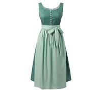 Vestido de cosplay medieval 2 Total War Kingdoms elegante de estilo bávaro para mujer, chaleco de encaje, delantal, traje perfecto para fiestas de Oktoberfest, cosplay de chicas del infierno (verde