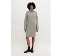 Vestido de cuello alto acanalado, corte regular Stone Taupe Melange M