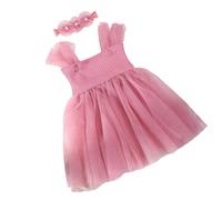 Vestido De De Recién Nacido Transpirable Con Banda Para La Cabeza Malla Transpirable Mesh Vestido No Irritante Ropa Bebé Para Fotografía Y Fiestas Casa Fotos Infantil