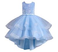 Vestido de Desfile de niñas de Flores Vestido Elegante de Encaje para Bautizo, Boda, De Flecos De Vestir Maillot Gimnasia Niña