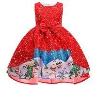 Vestido de desfile de princesa de baile para Navidad vestido de fiesta niña vestido de Navidad falda, azul celeste, 2-3 años