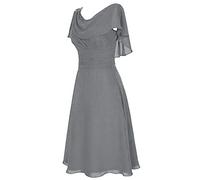 Vestido de fiesta de color liso, elegante, vestido de cóctel, sexy, vestido de fiesta, bonito vestido de túnica, sin mangas, vestido de baile de graduación, vestido de banquete de moda, gris, XL
