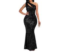 Vestido de Fiesta de Noche, Elegante, Sexy, con un Solo Hombro, Corte Sirena, con Lentejuelas, para Mujer, 2025