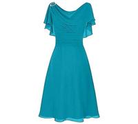 Vestido de Fiesta Manga de Volantes Boda Dama de Honor Cintura Alta Fiesta Bola Formal Vestido de Fiesta Cóctel Fiesta de Noche Vestido de Gasa