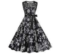 Vestido De Fiesta Mujer Elegantes,Vestido Casual Femenino Sin Mangas con Encaje Inspirado En Los AñOs 50 Ideal para Eventos De Noche Y Ocasiones De Navidad DiseñO Elegante para Mujer Moderna