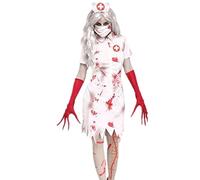 Vestido de fiesta para mujer de vampiro, disfraz de Halloween vintage gótico corto de zombie enfermera, carnaval, fiesta, cosplay, retro, fiesta, manga corta, Steampunk Chic Casual Vestidos
