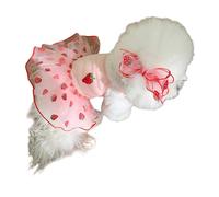 Vestido de fresa para mascotas, falda con volantes, ropa de vestir, elegante, camiseta de playa, influenciador, mismos, accesorios, fresa