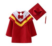 Vestido de graduación con foto de graduación para niños y niñas pequeñas, vestido de graduación, vestido de soltero con sombrero, conjunto de 2 piezas Fajas Trajes Trajes De Hombre Lobo Adulto