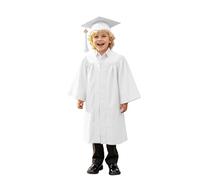 Vestido de graduación conjunto para niños, Toga con borlas Sombrero Disfraces de graduación Toga para niños Guardería Disfraz Decorado Estudiantes elemental Medios Línea Disfraces de espectáculo 5-10
