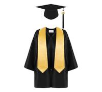 Vestido de graduación para - Vestido de graduación de la escuela primaria con | Conjunto de diplomas de accesorios de graduación, adorable eco-kindergarten, Tamaño de niño 24 = S, Se référer au