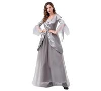 Vestido De Halloween Para Mujer Disfraz Diablo Con Mangas Trompeta Renacentista Medieval Novia Fantasma GóTico Ropa Punk Originales Cosplay