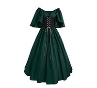 Vestido De Halloween Para Mujer GóTico Largo Casual Renacentista Medieval Disfraz Bruja Adulta Renacimiento Adulto Carnaval Party