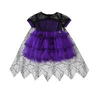 Vestido de Halloween para niñas, Disfraz Fiesta con Capa, Bonito Vestido niñas 1 a 5 años, Bruja, Juego simulación Temporada Ropa