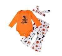 Vestido De Halloween Para NiñOs Bebe Manga Larga Mono Romper Conjunto Trajes Bebé Con Sombrero Disfraz NiñO Juego