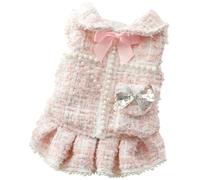 Vestido de invierno para gato y perro, disfraz de princesa de lujo, disfraz de cachorro de Pomerania, caniche Schnauzer, vestidos con bolsa para perro