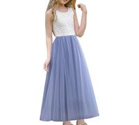 Vestido de invierno para niña, vestidos de niño, niña, carnaval, elegante, vestido de fiesta, encaje, plisado, traje de noche en Tullerobe Fluido, ropa para fotografía Ceremonie