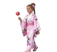 Vestido de kimono para niños, vestido largo con estampado floral tradicional | Disfraz de niño japonés, de 2 a 10 años, cumpleaños, teatro, escena de reunión,