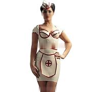 Vestido De Látex Unifrom Con Delantal Para La Cabeza Mono Ajustado De Goma,Personalizado (por Favor, Deje Un Mensaje),Grande