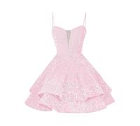 Vestido de lentejuelas para mujer, sin mangas, vestido de noche para mujer, sexy, chic y elegante, dobladillo con volantes, holgado, color liso, estilo retro, talle alto, carnaval, vestido de fiesta