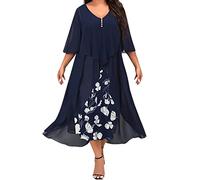 Vestido de madre de novia para boda, regordete de dos piezas, vestido de verano largo para mujer, vestido largo maxi elegante, tallas grandes, vestido de verano para mujer, vestido de gasa de línea A,