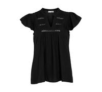 Vestido de Mujer con Escote en V, Mangas con Volantes y Adornos de Encaje