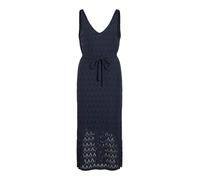 Vestido de mujer elegante con escote en V y estampado geometrico