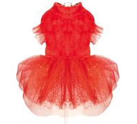 Vestido de Navidad modelo Xmas Sparkling rojo para perros Croci