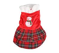 Vestido de Navidad para Perros sin Mangas sin aliviar Mascota de Mascotas Lindas Perros pequeños alegría de Fiesta de Navidad Vestida (Metro)