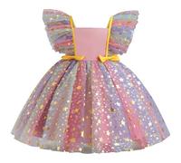 Vestido de Niña con Mangas y Elegante para de Cumpleaños y Ocasiones con Diseño Encantador y Confección de Que Brinda Comodidad y Estilo Único a Las Pequeñas (4-5 Years)