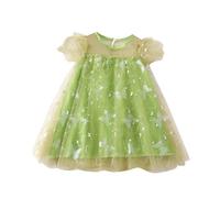 Vestido de niña con textura de hilo hilado, silueta acampanada, lindo vestido para niños pequeños, atuendo casual para fiestas de verano, vestidos de cita de juego todos los días, 02#_verde, 5-6 años