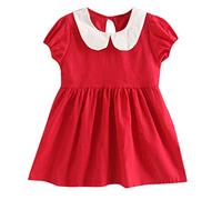Vestido de niña Ropa para niños pequeños Princesa Ropa para bebés Casual Niñas Niños Lágrimas Mangas Niñas Ropa y Falda, rojo, 2-3 años
