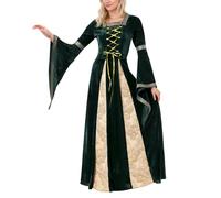 Vestido de Noble Inspiración Medieval Vestido Medieval Estilo Victoriano Vestidos Largos Estilo Princesa De Inspiración Gótica Medieval Traje Escenario Trajes Étnicos de Oriente Medio, verde, M