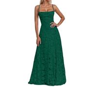 Vestido de noche largo con tirantes delgados florales para mujer, vestido de dama de honor formal, línea A, vestido de baile, espalda descubierta, elegante, vestido de fiesta, Gn2., XS