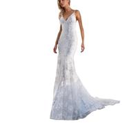 Vestido de noche para mujer, con espalda desnuda, vestido de cartera para mujer, sexy, cuello en V, color liso, elegante y elegante, corte delgado, clásico, de todos los días, temperamento con encanto
