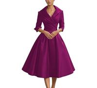 Vestido de noche para mujer, elegante, vestido de cóctel, largo, festivo, manga larga, vestido de cóctel, para invitadas de boda, falda maxi de línea A, vestido de baile, vestido de fiesta, vestido de