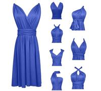 Vestido de noche para mujer, estilo infinito, elegante, para dama de honor, vestido de noche, boda, cóctel, ocasión formal, estilo infinito del Reino Unido, azul, S