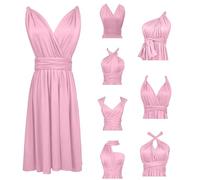 Vestido de noche para mujer, estilo infinito, elegante, para dama de honor, vestido de noche, boda, cóctel, ocasión formal, estilo infinito del Reino Unido, morado claro, S