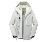 Vestido de novia para actividades al aire libre, tres en uno, dos piezas, a prueba de viento, cálido, grueso, pareja, ropa de alpinismo, chaqueta cálida con cremallera cárdigan inglés, Color blanco