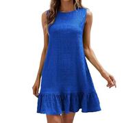 Vestido de novia sin mangas, cuello redondo, casual, vestido de verano, Bu2., XXL