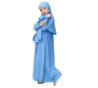 Vestido de oración musulmán para niñas - Vestido Hijab con capucha para mujer - Cobertura completa - Islam Dubai - Vestidos de oración modestos para niños - Ropa musulmana para niñas de 3 a 12 años