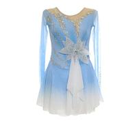 Vestido De Patinaje Artístico Sobre Hielo, Apliques For Niñas, Competición, Actuación, Mujeres, Mano, Diamante, Mangas Largas, Elástico(XS)