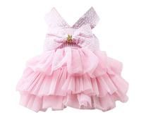 Vestido de Perro Cachorro Maldita Falda de Mascota Disfraz de Ropa de Verano con Arco para pequeño Perro Medio Gato Rayado s Vestido s de Rayas